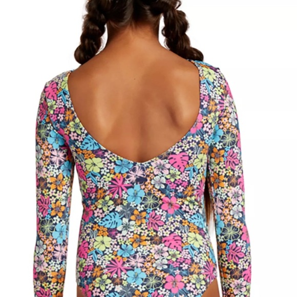 New Roxy Girls Daisy Swimsuit - Picture 2 of 2